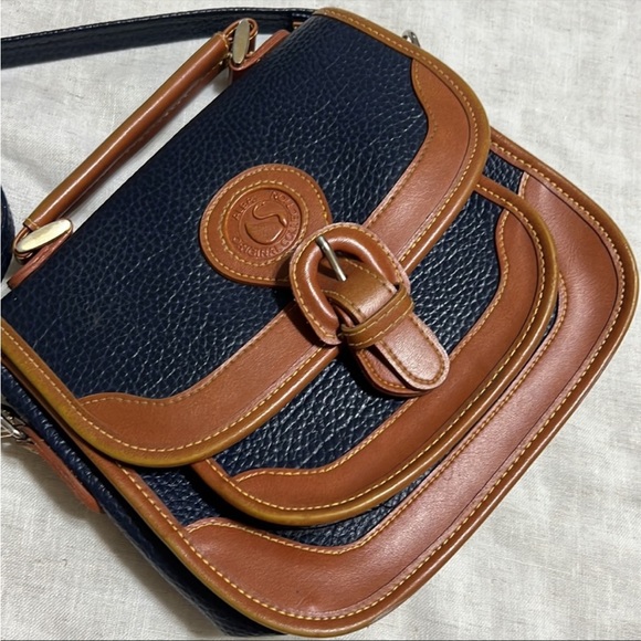 Alba Bags Alba Navy Blue And Brown Purse Poshmark